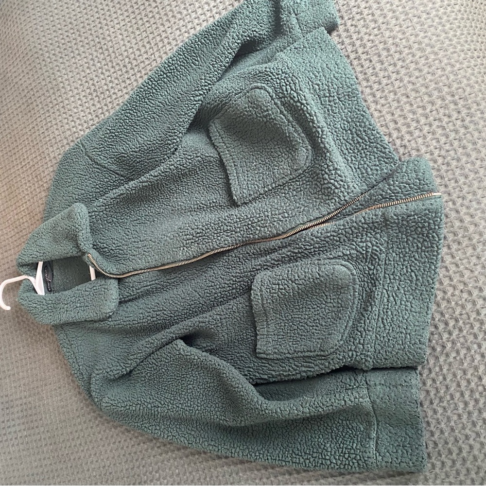 Signature Studio Green Sherpa Jacket